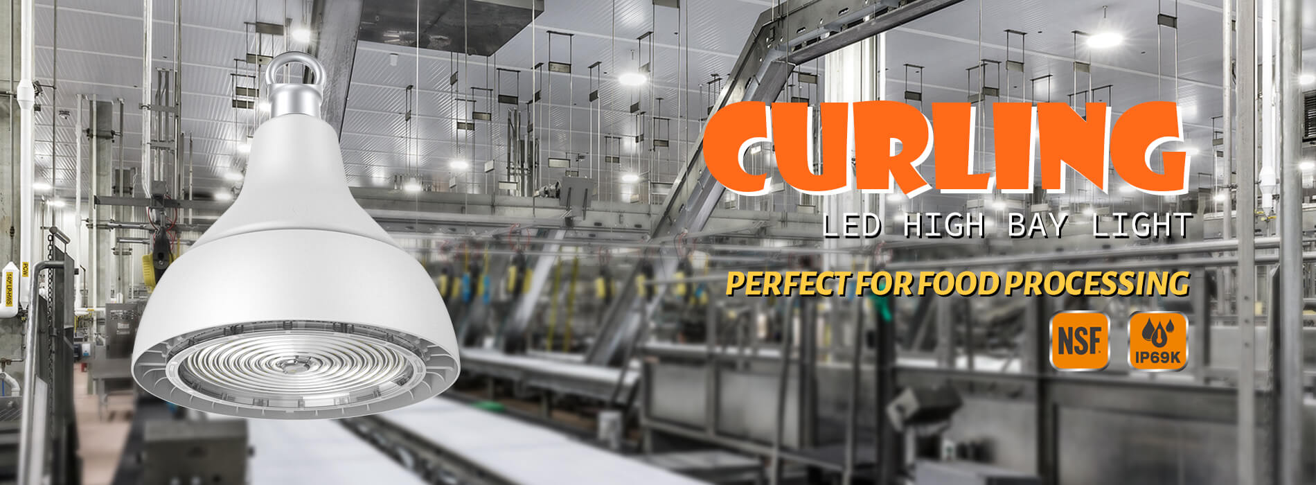Curling food processing light