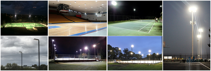 sports courts lighting solutions